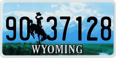 WY license plate 9037128