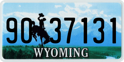 WY license plate 9037131