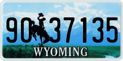 WY license plate 9037135
