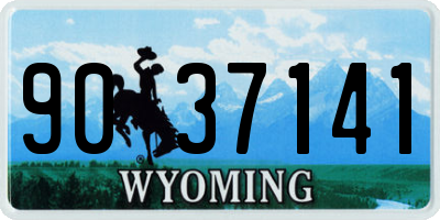 WY license plate 9037141