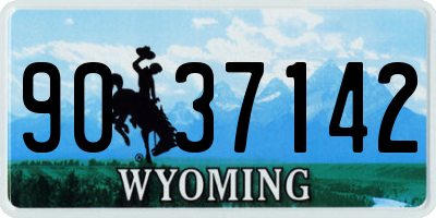 WY license plate 9037142