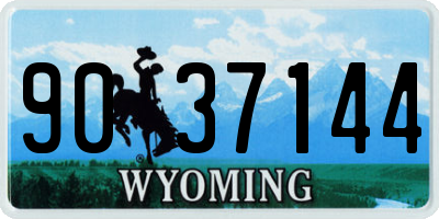 WY license plate 9037144