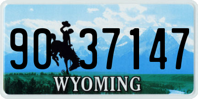 WY license plate 9037147