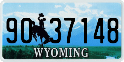 WY license plate 9037148