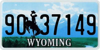 WY license plate 9037149