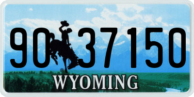 WY license plate 9037150