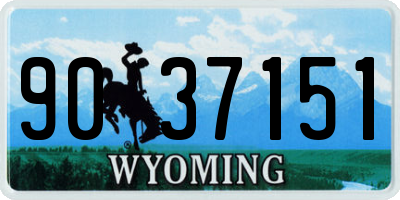 WY license plate 9037151