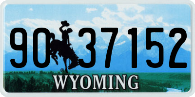 WY license plate 9037152