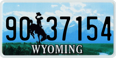 WY license plate 9037154