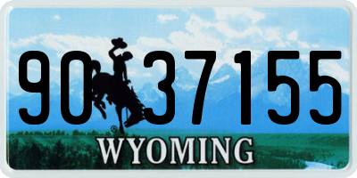 WY license plate 9037155