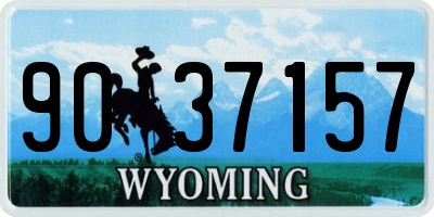 WY license plate 9037157