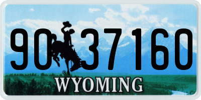 WY license plate 9037160