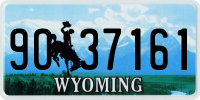 WY license plate 9037161