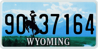 WY license plate 9037164