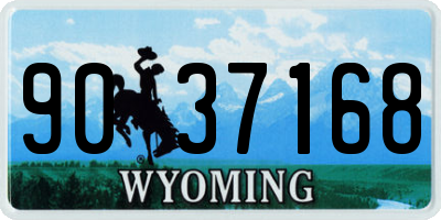 WY license plate 9037168