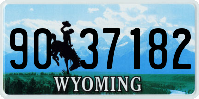 WY license plate 9037182
