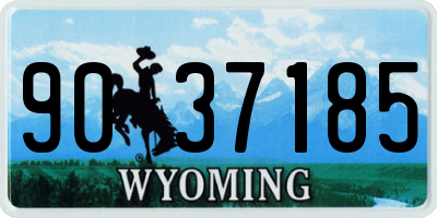 WY license plate 9037185