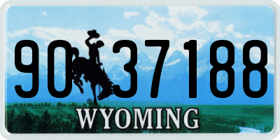 WY license plate 9037188