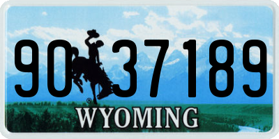 WY license plate 9037189