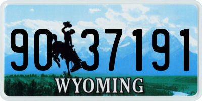 WY license plate 9037191