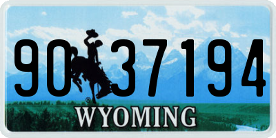 WY license plate 9037194