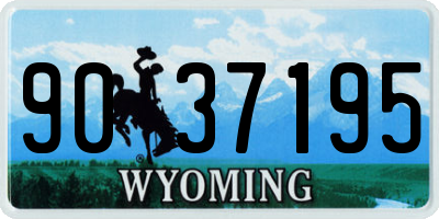 WY license plate 9037195