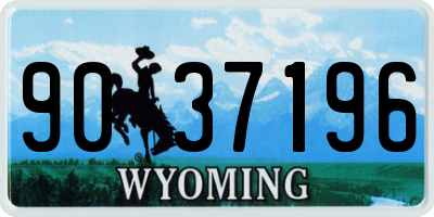 WY license plate 9037196