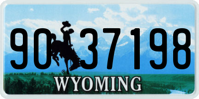 WY license plate 9037198