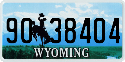 WY license plate 9038404