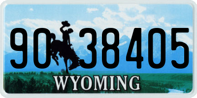 WY license plate 9038405