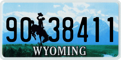 WY license plate 9038411