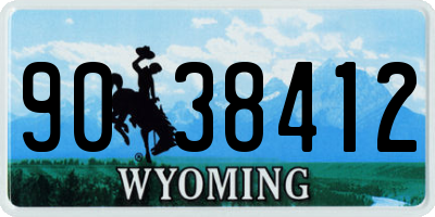 WY license plate 9038412