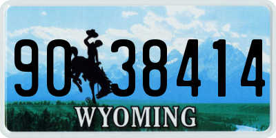 WY license plate 9038414