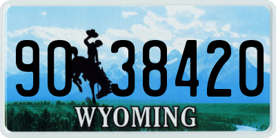 WY license plate 9038420
