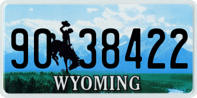 WY license plate 9038422