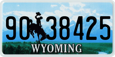 WY license plate 9038425