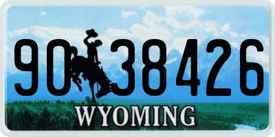 WY license plate 9038426