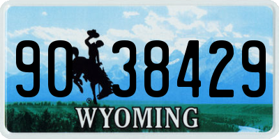 WY license plate 9038429