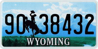 WY license plate 9038432