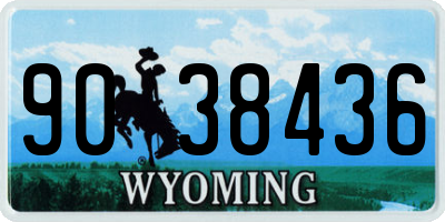 WY license plate 9038436