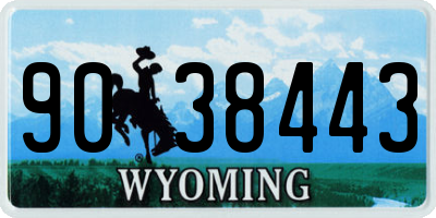 WY license plate 9038443