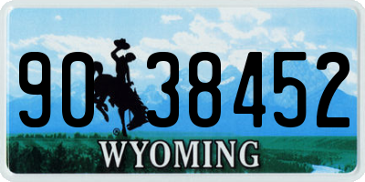 WY license plate 9038452