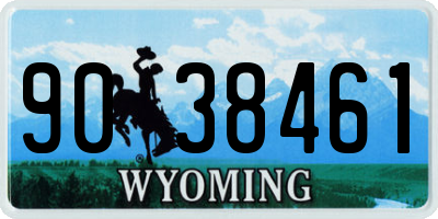 WY license plate 9038461