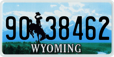WY license plate 9038462