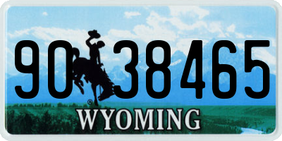 WY license plate 9038465