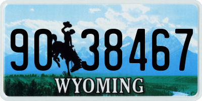 WY license plate 9038467