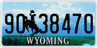 WY license plate 9038470