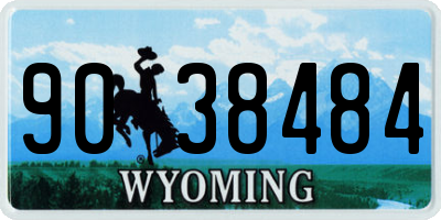 WY license plate 9038484