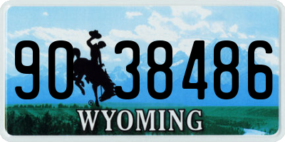 WY license plate 9038486