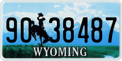 WY license plate 9038487